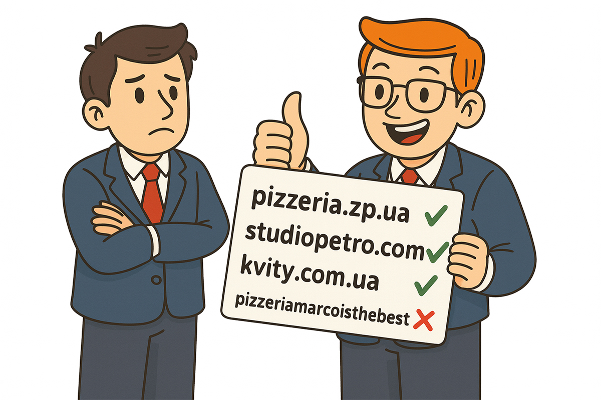 Візуальний чеклист вибору домену