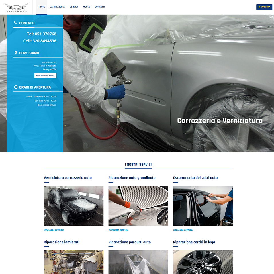 Top Car Service - Professional Auto Body Shop Website